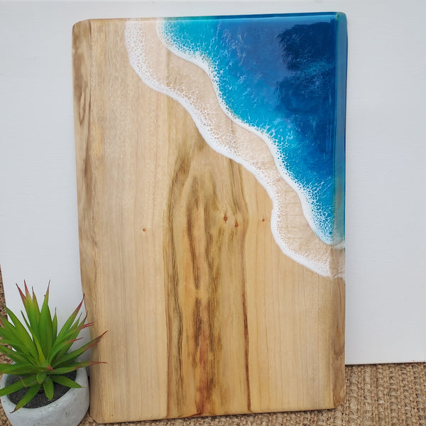 50cm Timber Slab and Resin Serving Board